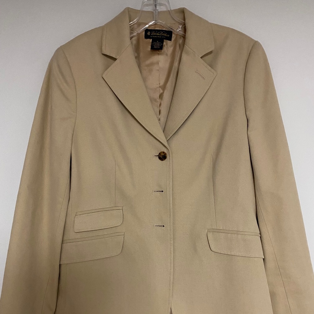 Brooks Brothers Women’s Tan Boyfriend Fully Lined Blazer Size 10